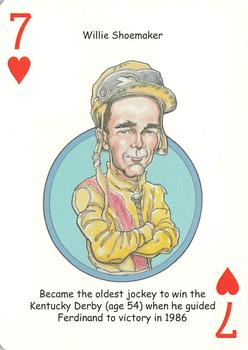 2006 Hero Decks Derby Deck Playing Cards #7♥ Willie Shoemaker Front